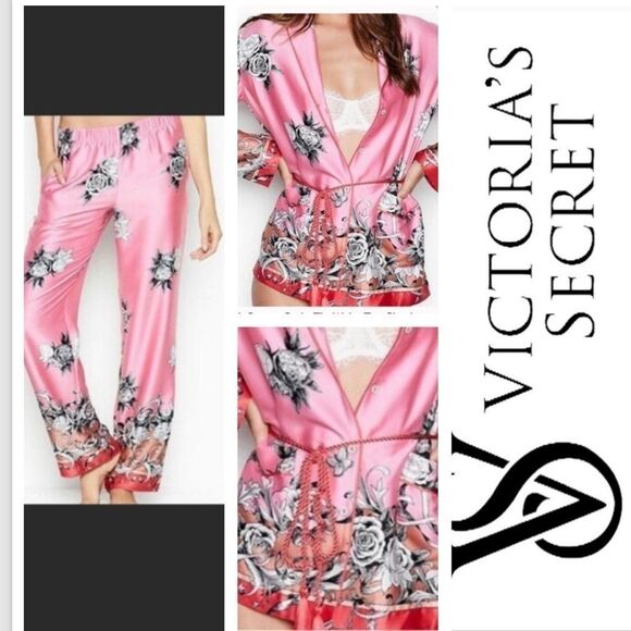 Victoria’s Secret Satin Tie Waist Pajama Set